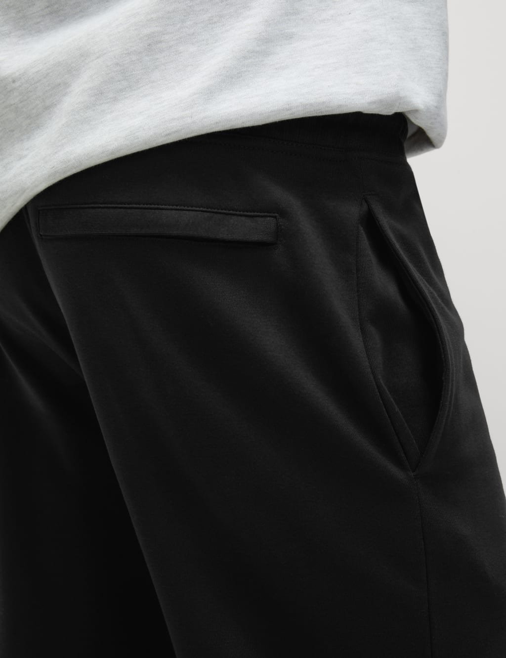 Marks & Spencer M&S Cotton Rich Straight Leg Joggers Black - 2