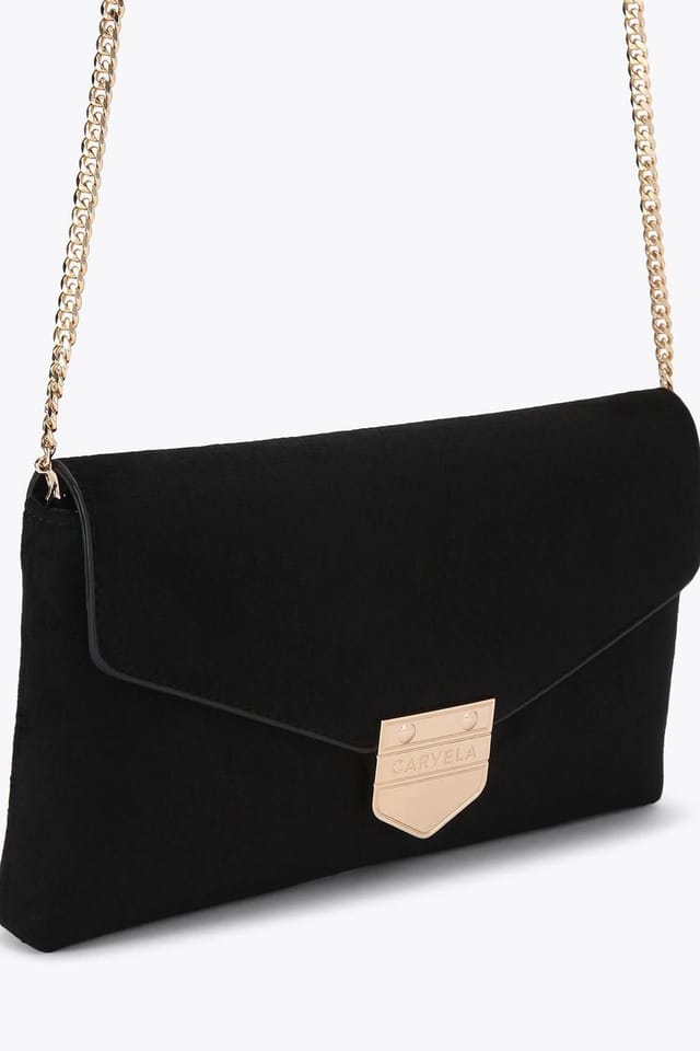 Carvela Carvela Women's 'Maria Envelope Clutch' Suedette Bag in Black - 2