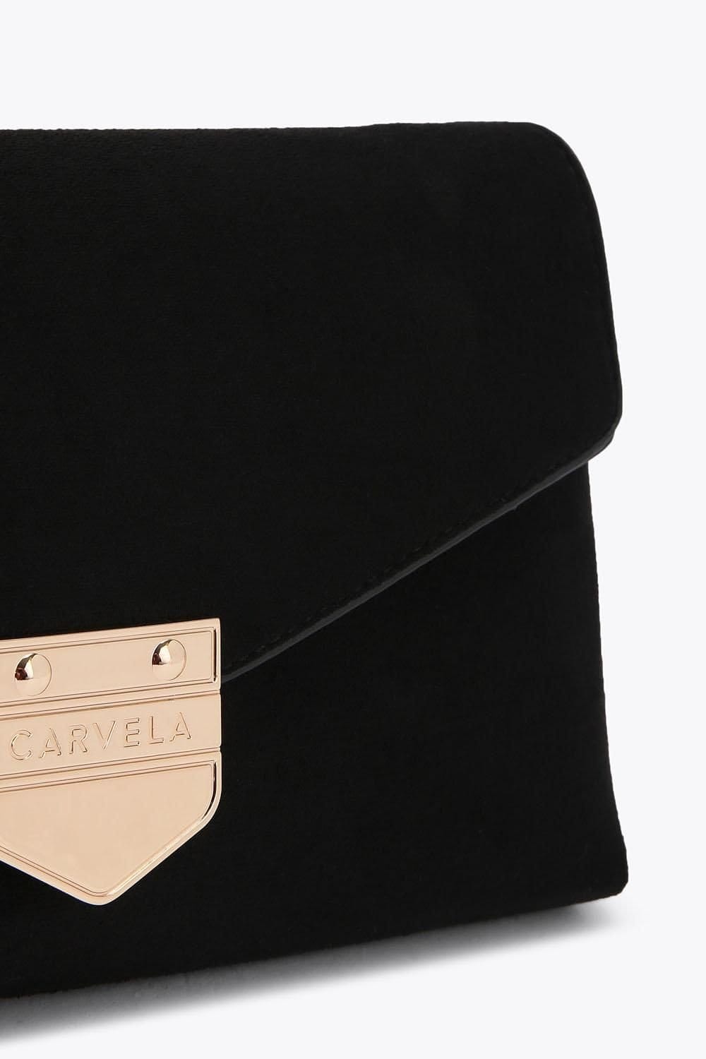 Carvela Carvela Women's 'Maria Envelope Clutch' Suedette Bag in Black - 4