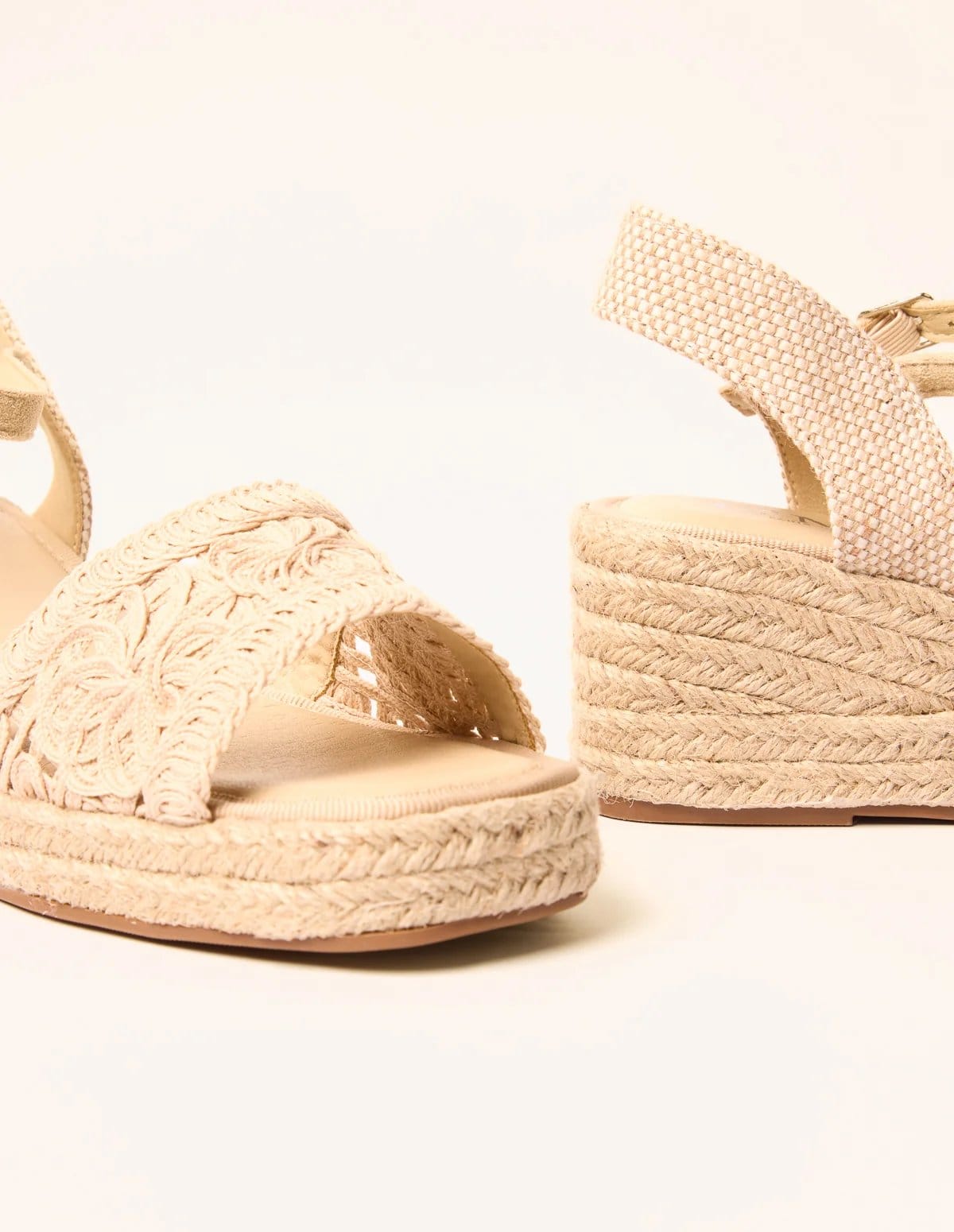 Blue Vanilla Broderie Detail Platform Sandals - 4