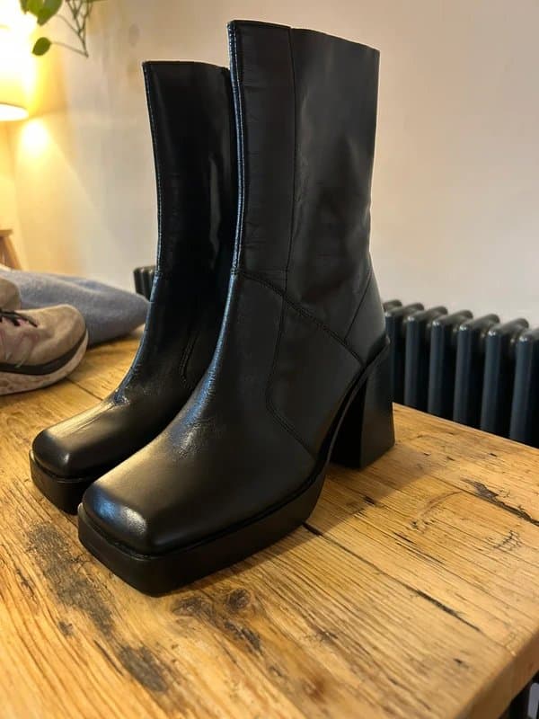 ASOS ASOS square toe faux leather boots