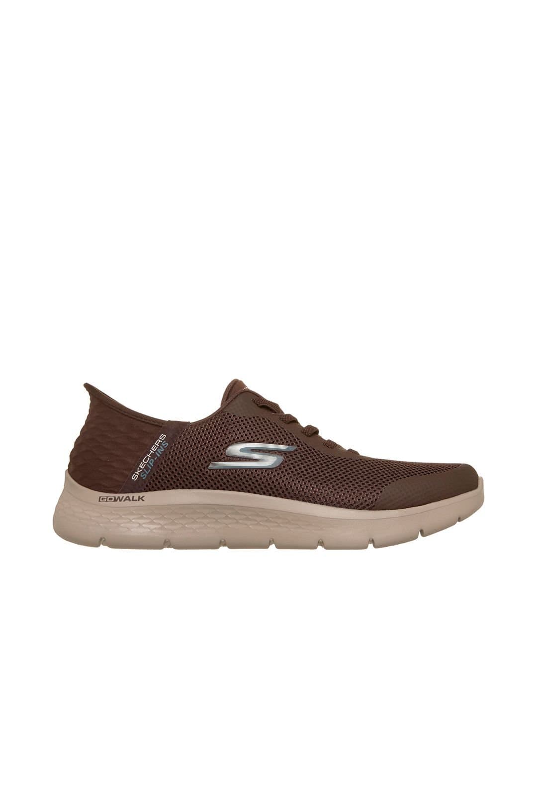 Skechers Skechers Men's GO WALK Flex Mesh Bungee Slip-Ins Trainers Chocolate in Brown