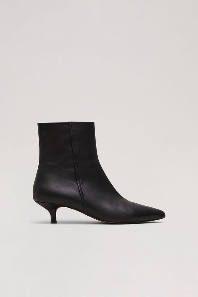 Phase Eight Phase Eight Women's Leather Kitten Heel Boot in Black - 2