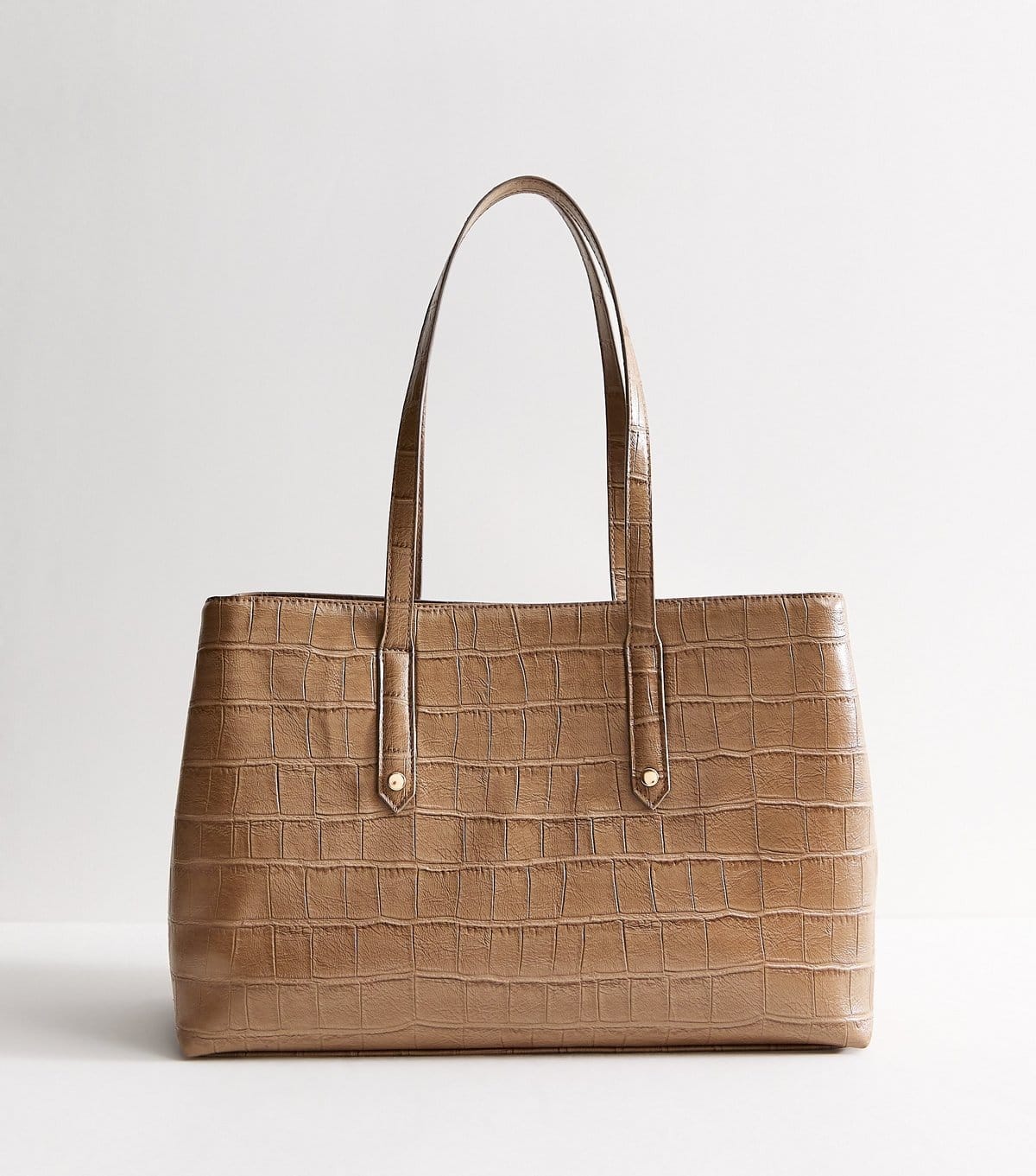 New Look Came Faux Leather Crocodile Embossed Triple Compartment Shopper Tote Bag New Look - 4