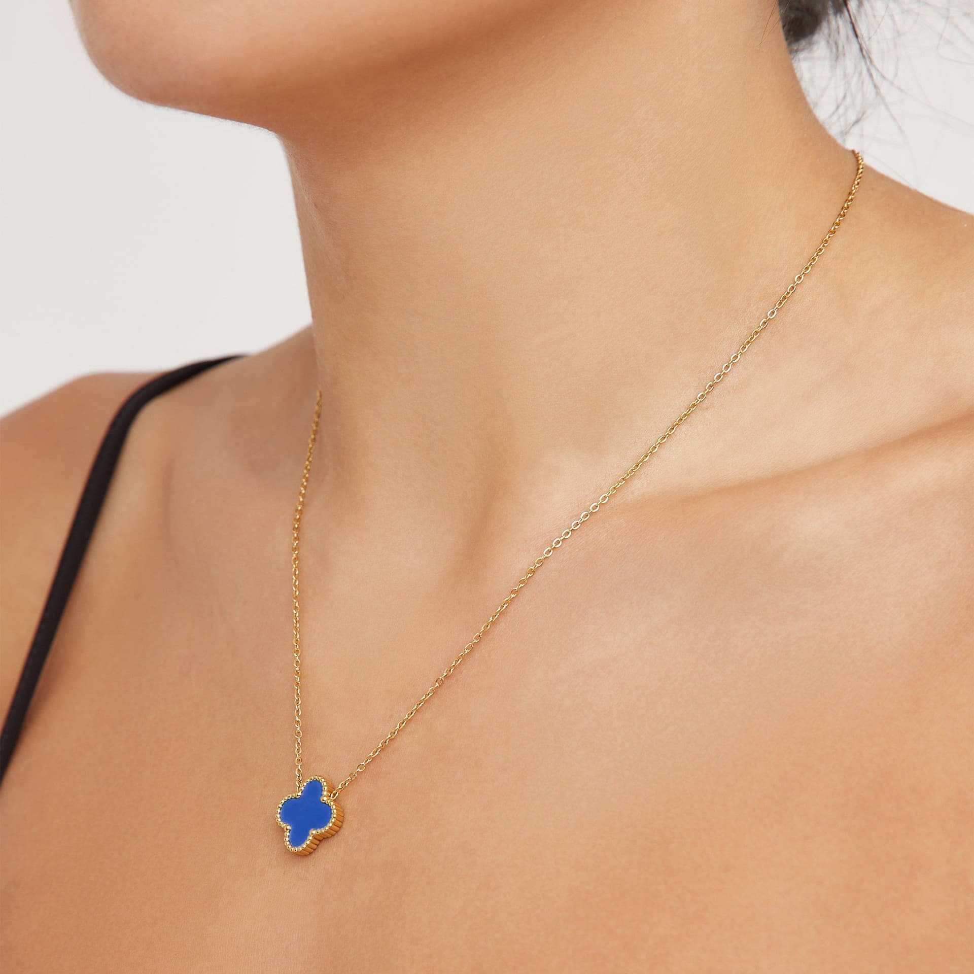 EGO Chain Detail Necklace In Dark Blue, Women's Size UK One Size