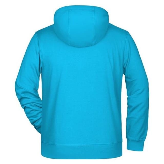 James and Nicholson James and Nicholson Men's Full Zip Hoodie in Turquoise - 2