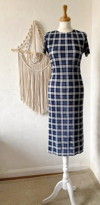 River Island 🌸Stunning checked pencil long dress size 10 River Island