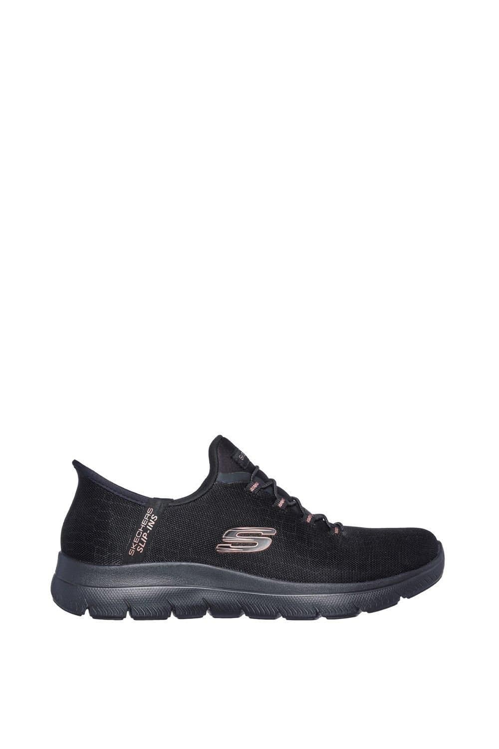 Skechers Skechers Women's Summits Sparkle Bungee Slip-ins Black Gold