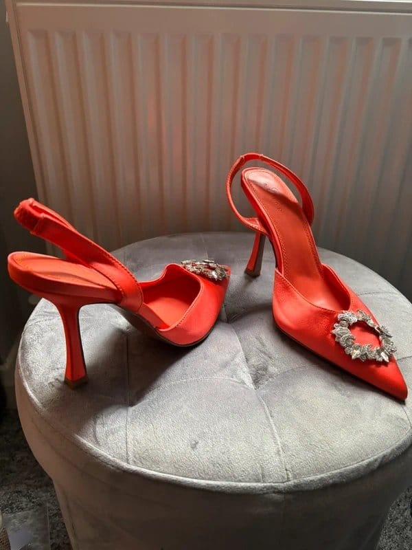 ASOS Design High heeled shoes in orange - 1