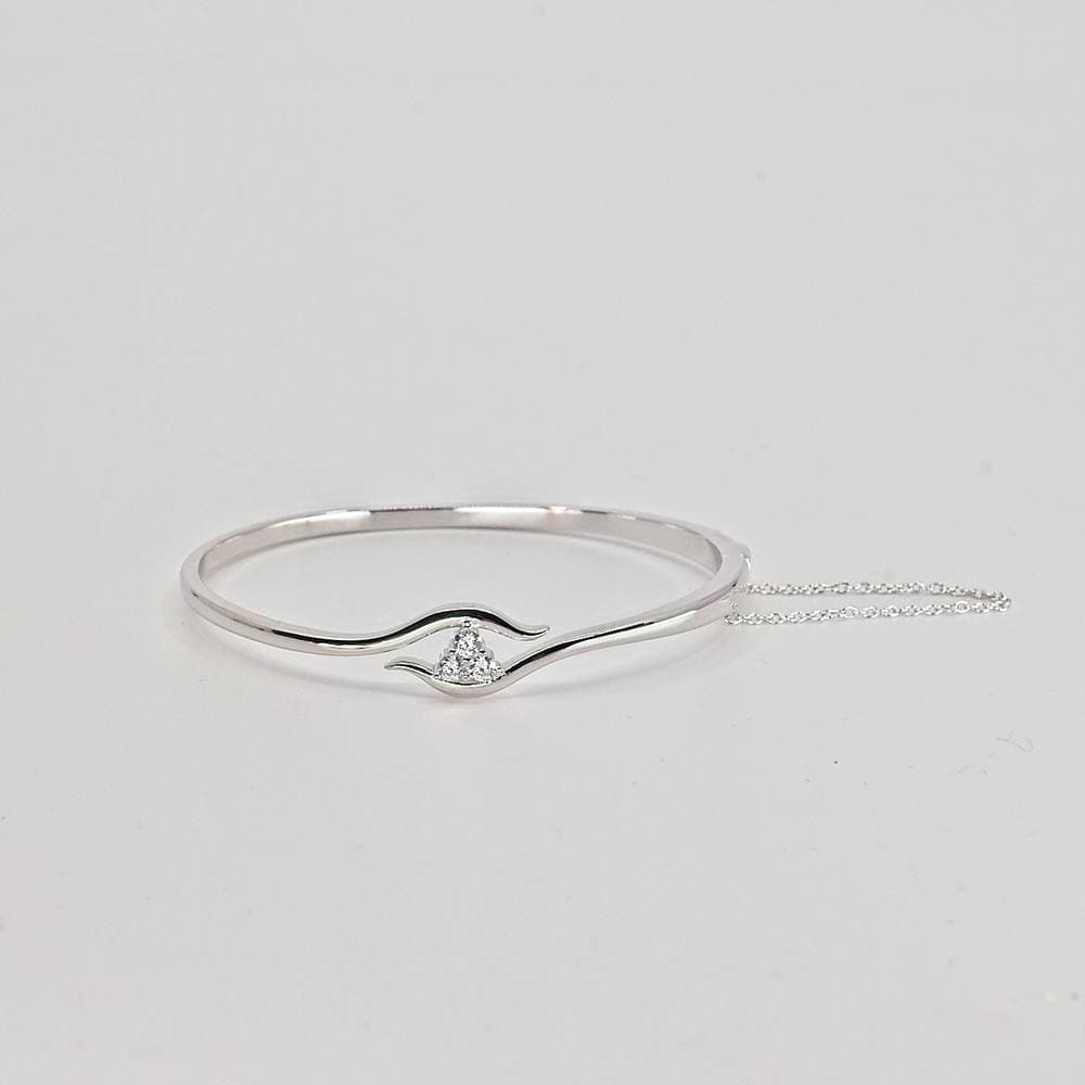 Nudie Jewellery Nudie Jewellery Silver 'Nudie' Avalon CZ Bangle