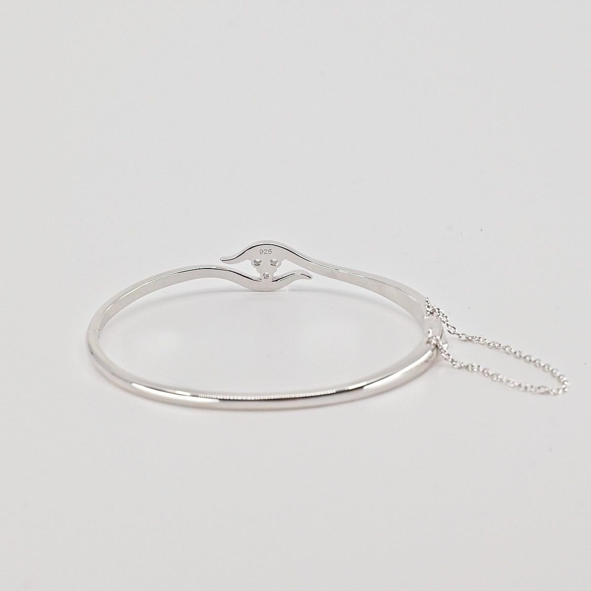 Nudie Jewellery Nudie Jewellery Women's 'Nudie' Regular Avalon CZ Bangle in 18k Gold or Sterling Silver - 4