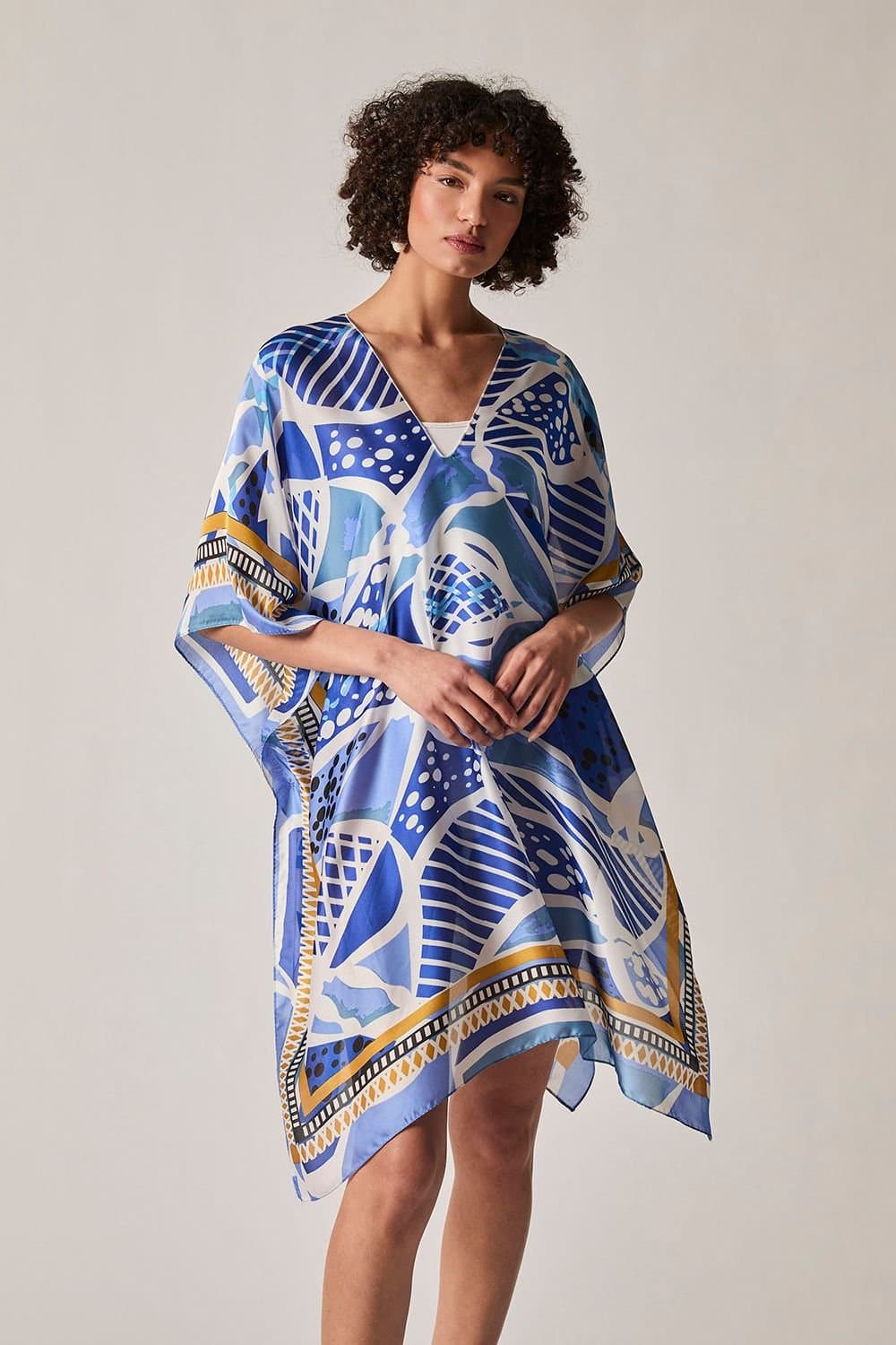 James Lakeland James Lakeland Women's Blue Petal Mosaic Kaftan