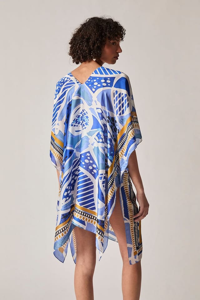 James Lakeland James Lakeland Women's Blue Petal Mosaic Kaftan - 2