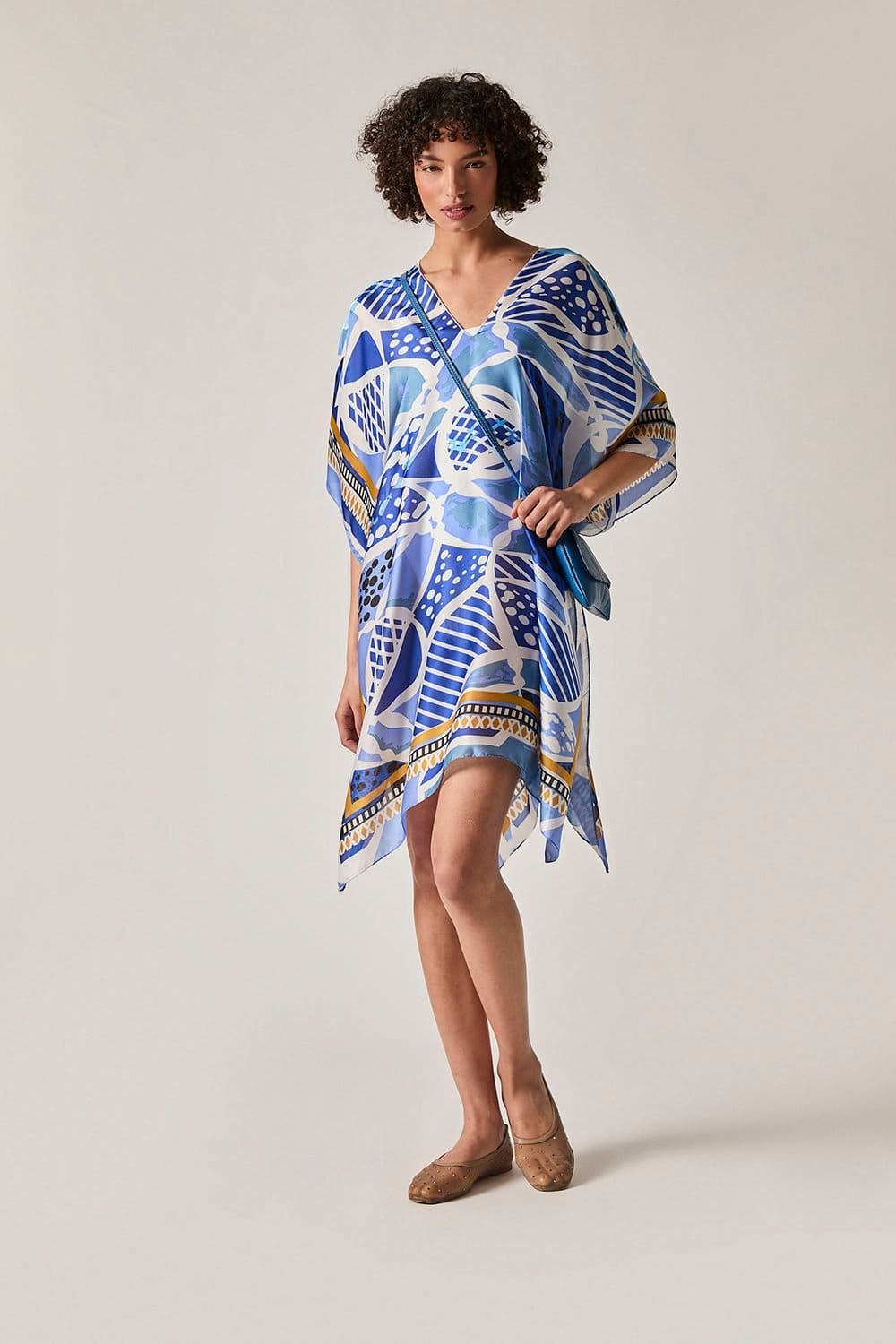 James Lakeland James Lakeland Women's Blue Petal Mosaic Kaftan - 4