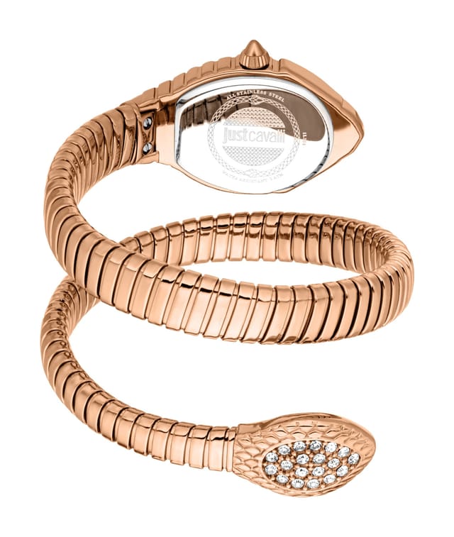 Just Cavalli Just Cavalli Women's Signature Snake Lirica Fashion Watch - Rose Gold MOP JC1L357M0045 - 2