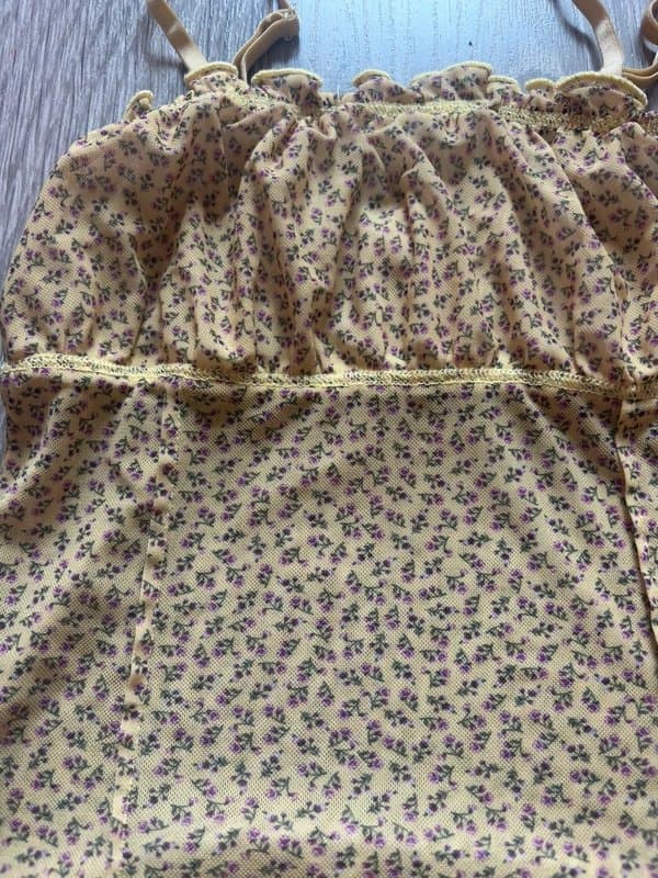 Urban Outfitters Urban outfitters yellow floral sheer cami top