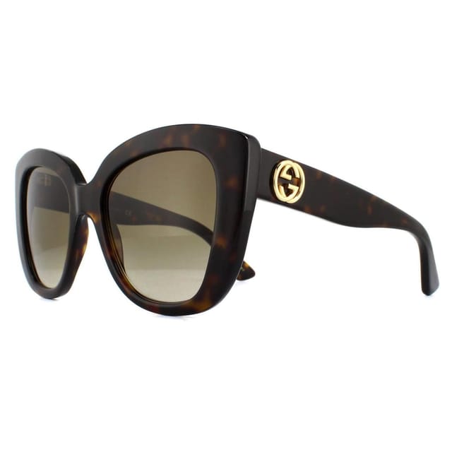 Gucci Gucci Women's Cat Eye Havana Brown Gradient Sunglasses - 2
