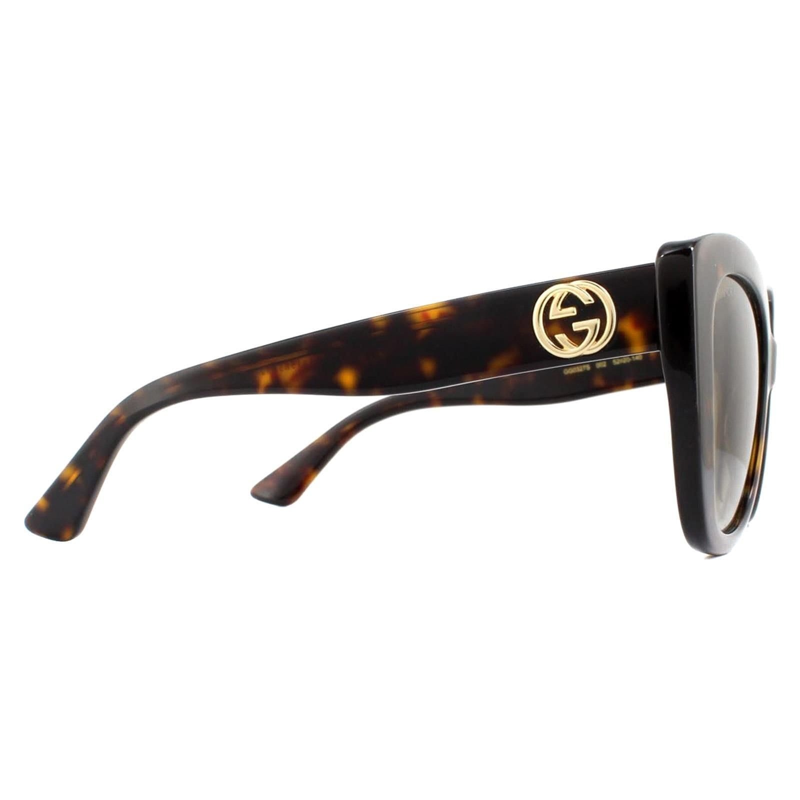 Gucci Gucci Women's Cat Eye Havana Brown Gradient Sunglasses - 4