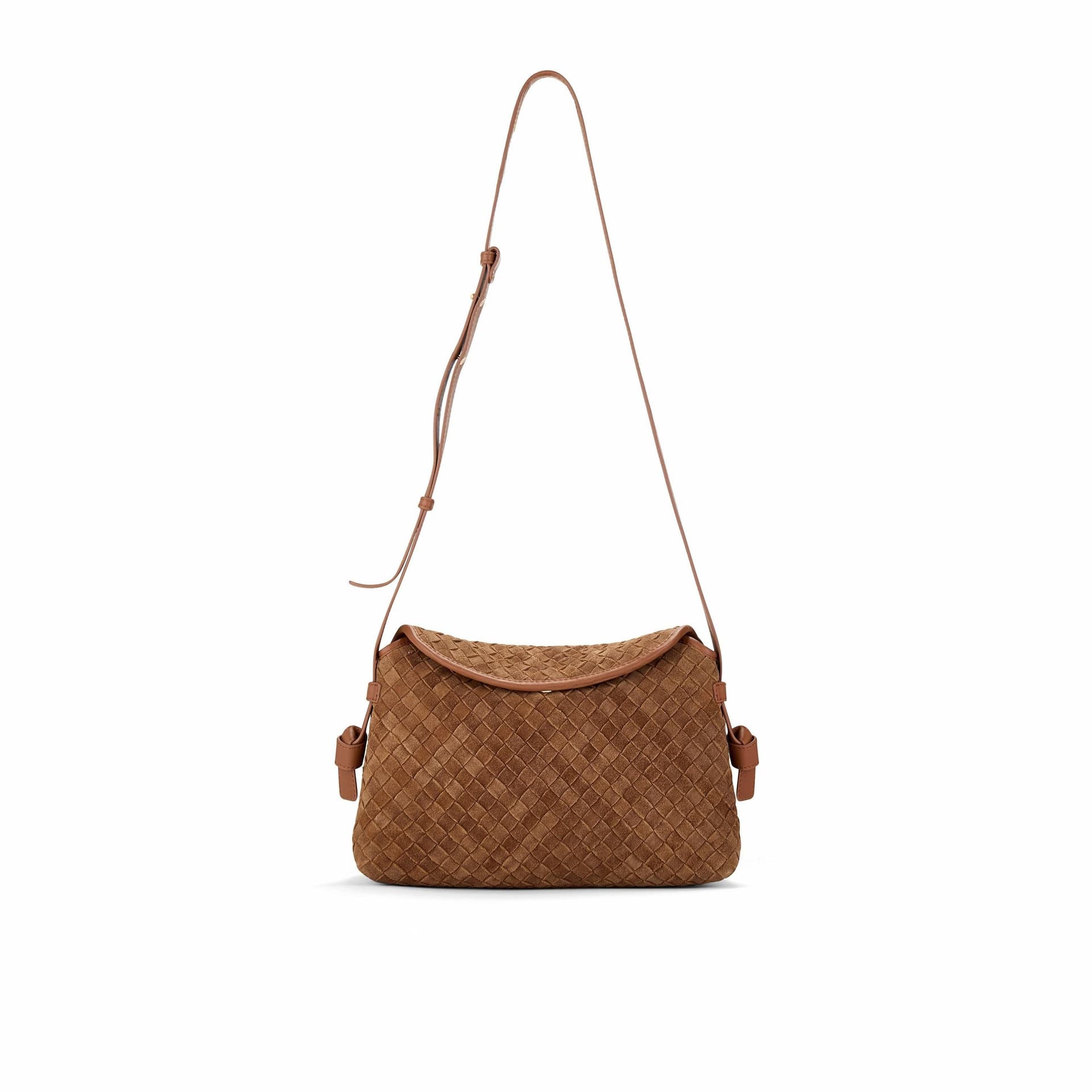 Clarks Clarks Women's Leonie Woven Tan Suede Shoulder Bag, Cross Body Bag in Brown