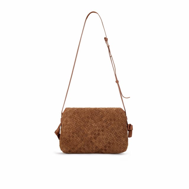 Clarks Clarks Women's Leonie Woven Tan Suede Shoulder Bag, Cross Body Bag in Brown - 2