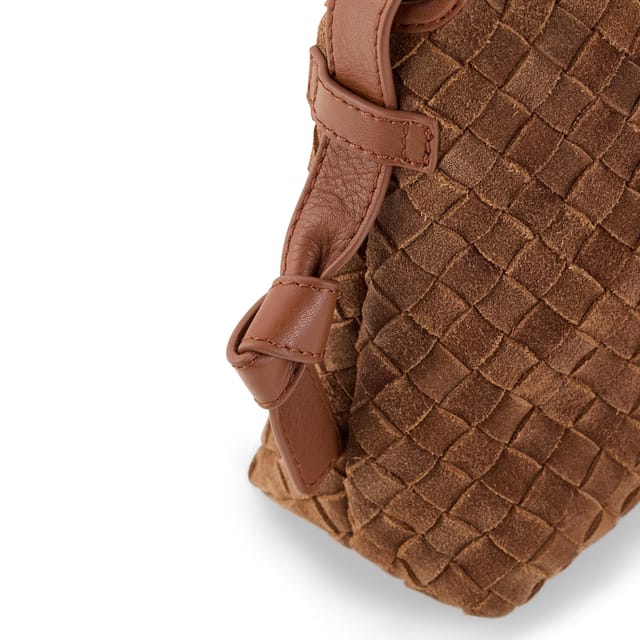 Clarks Clarks Women's Leonie Woven Tan Suede Shoulder Bag, Cross Body Bag in Brown - 3