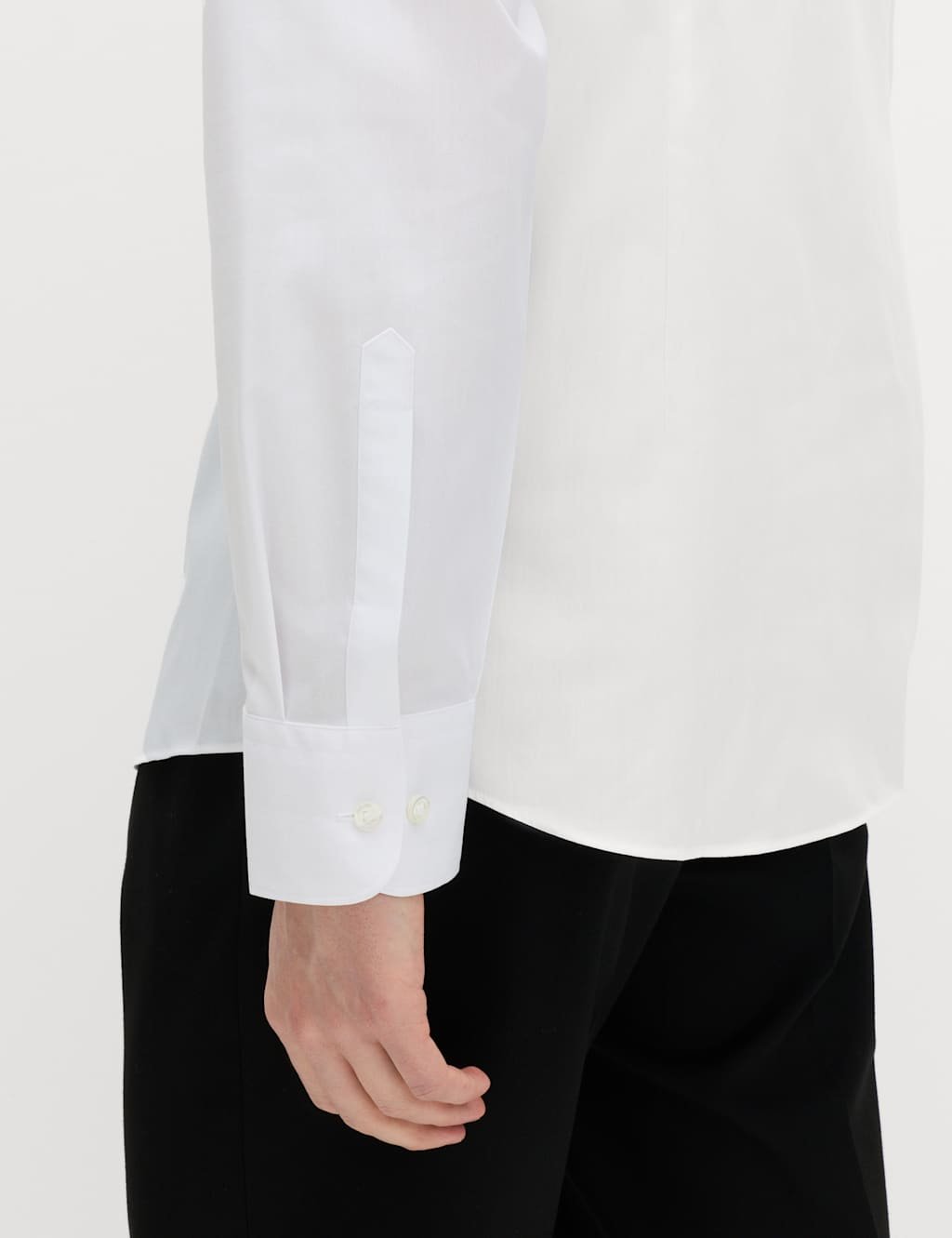 Marks & Spencer M&S 5 Pack Slim Fit Easy Iron Long Sleeve Shirts White Mix - 3