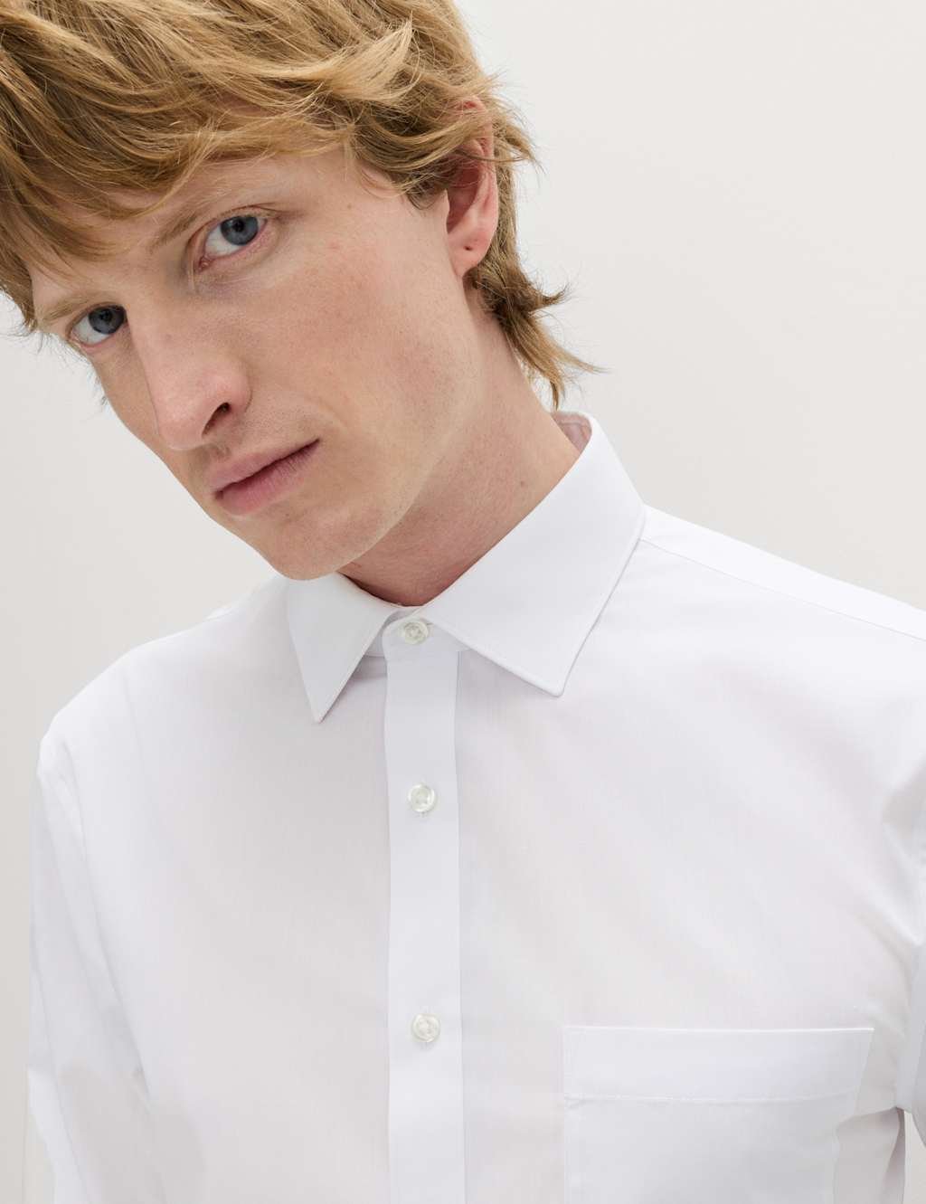 Marks & Spencer M&S 5 Pack Slim Fit Easy Iron Long Sleeve Shirts White Mix - 4