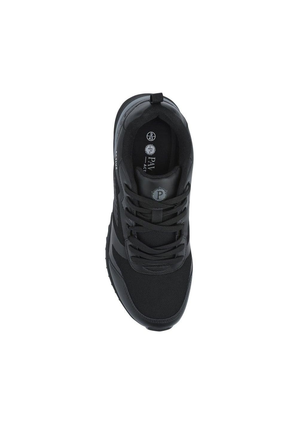 Pavers Pavers Men's Extra-Wide Chunky Trainers in Black - 4