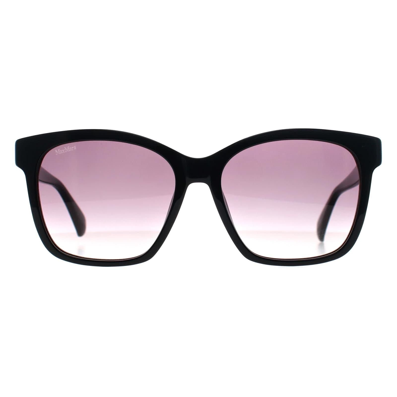 Max Mara Max Mara Women's Square Shiny Black Smoke Grey Gradient MM0042 Logo9