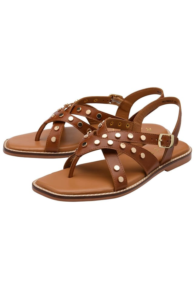 Ravel Ravel Women's 'Myton' Leather Flat Sandals in Tan - 2