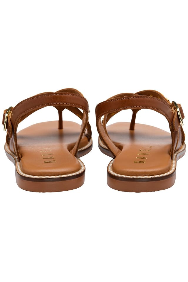 Ravel Ravel Women's 'Myton' Leather Flat Sandals in Tan - 3