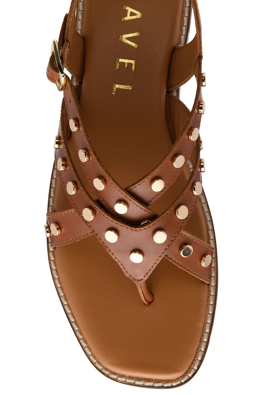 Ravel Ravel Women's 'Myton' Leather Flat Sandals in Tan - 4