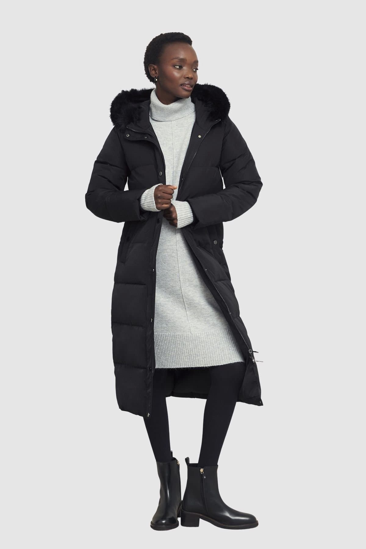 Hobbs London Hobbs London Women's Tyla Puffer Coat in True Black