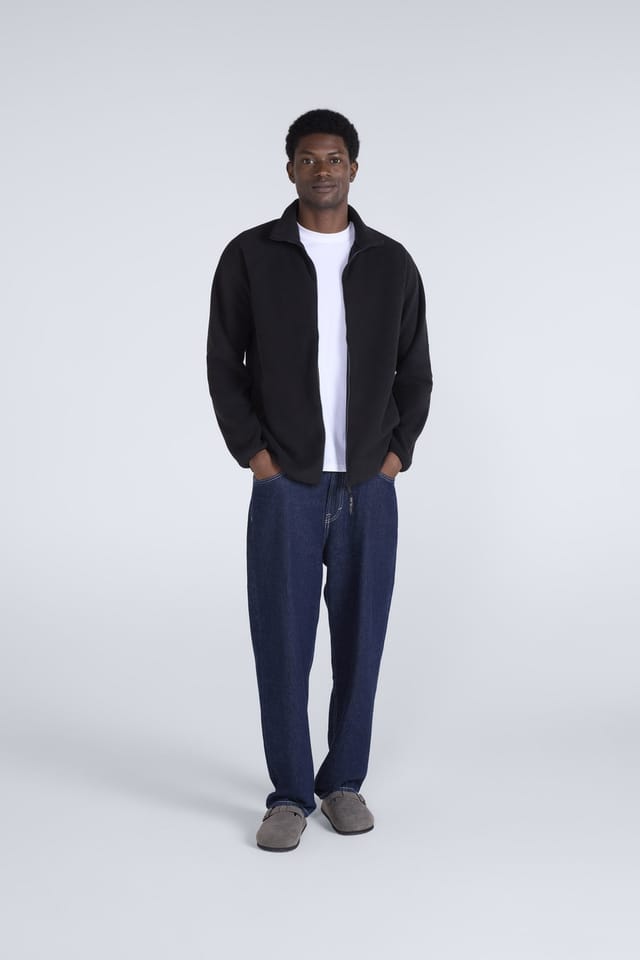 Animal Animal Men's 'Stockholm' Full Zip Breathable Soft Warm & Cosy Snug Fit Fleece in Jet Black - 2