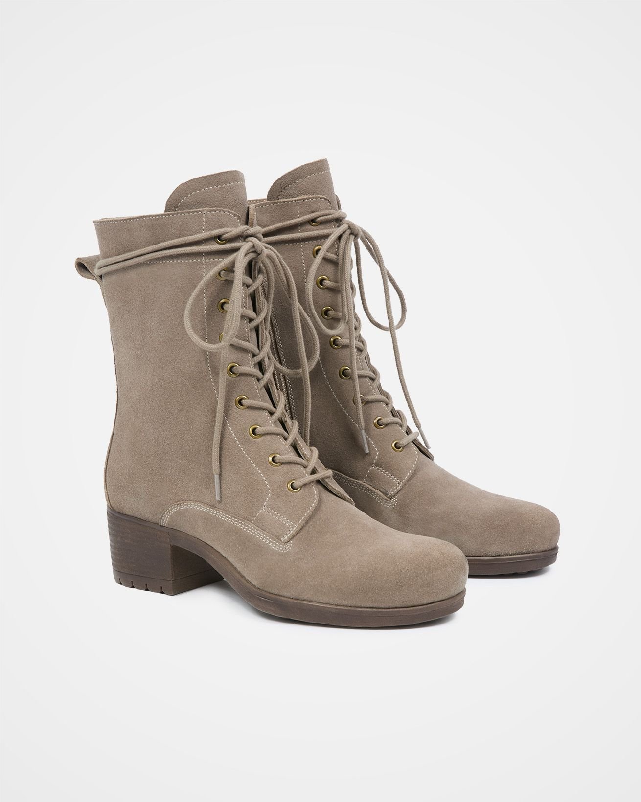 Celtic & Co Celtic & Co Women's Block Heel Derby Boot in Light Tan - 2