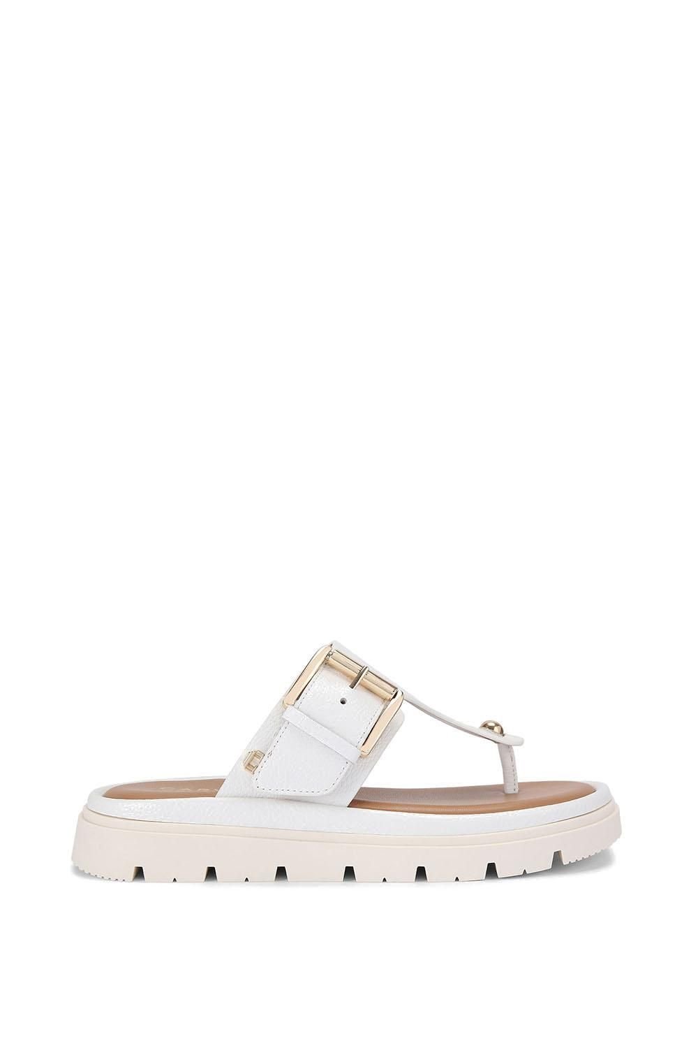 Carvela Carvela Women's 'Pavilion T Bar Mule' Leather Flats in White - 4
