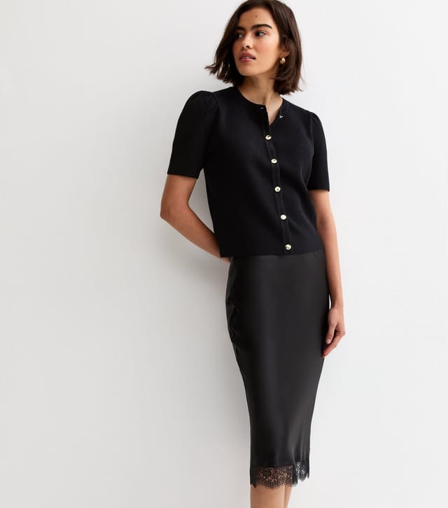 New Look Women's Black Lightweight Short Sleeve Cardigan New Look - 2