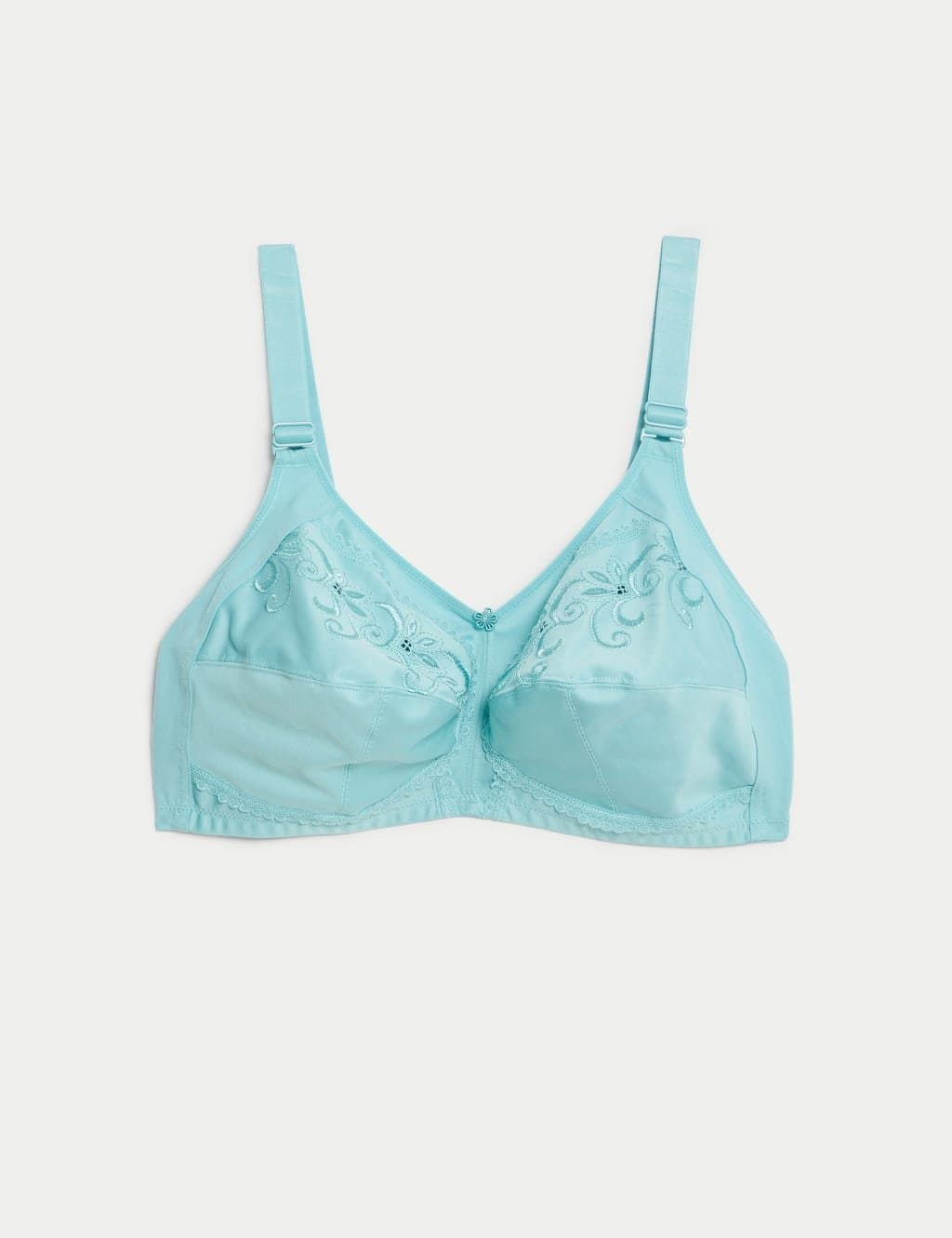 Marks & Spencer M&S Embroidered Non Wired Total Support Bra Turquoise
