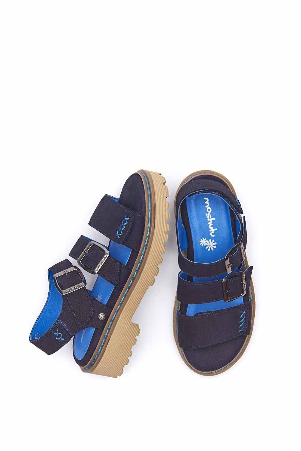 Moshulu Moshulu Women's 'Diantha' Chunky Adjustable City Sandals in Indigo - 2
