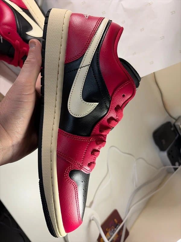 Nike Air Nike Air Jordan 1 Low - Red/Black/Cream - UK 9.5 / US 9.5 / EU 44.5 - Brand New Full Box