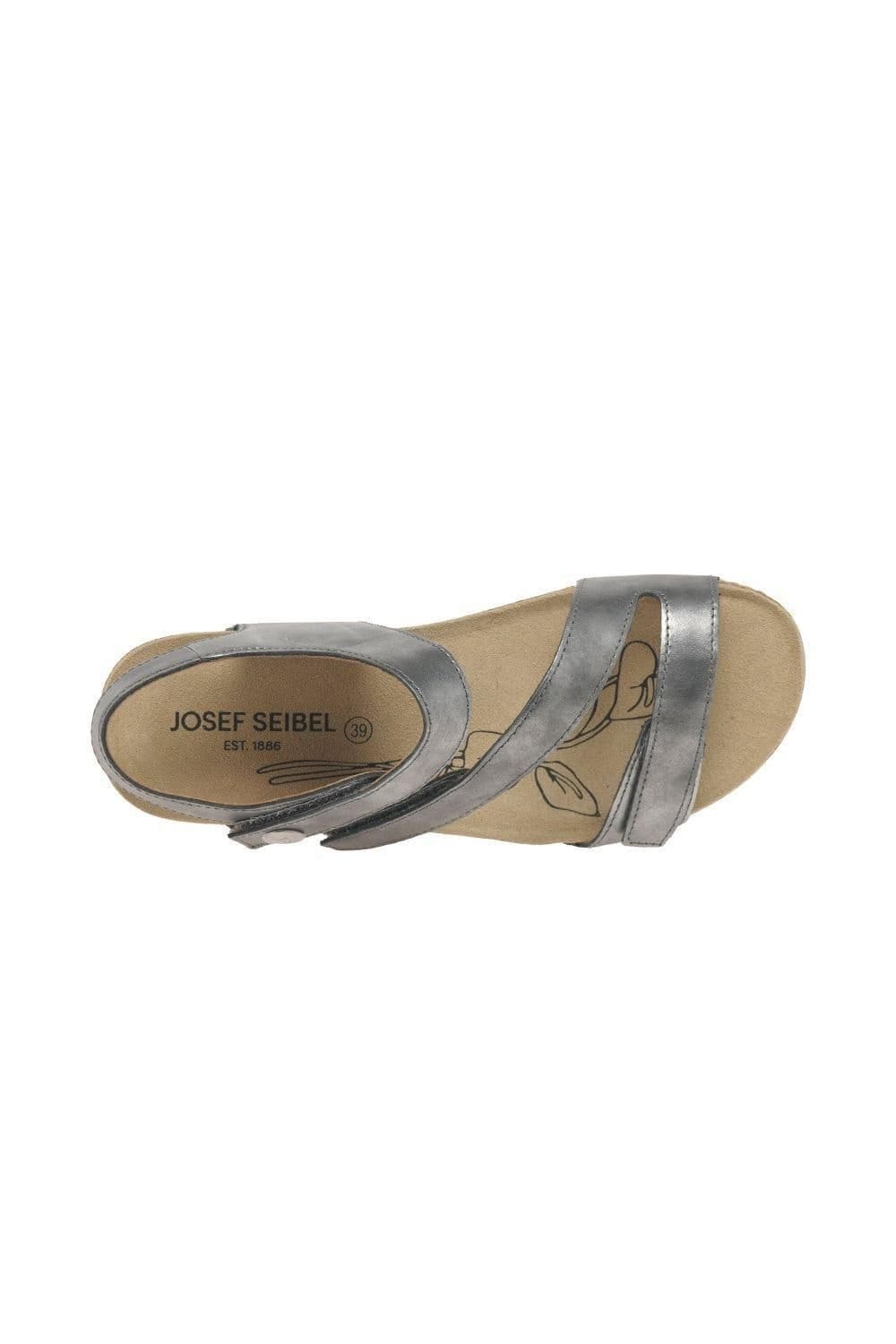 Josef Seibel Josef Seibel Women's 'Tonga 25' Casual Leather Sandals in Metallic Silver - 4