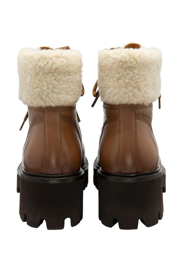 Ravel Ravel Women's 'Ingram' Leather Flat Ankle Boots in Tan - 3