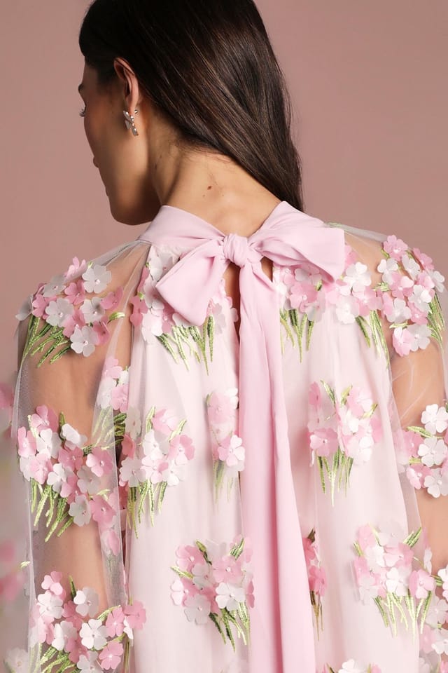 Coast Coast Women's Muse Embroidered Mesh Shift Dress in Pink - 2