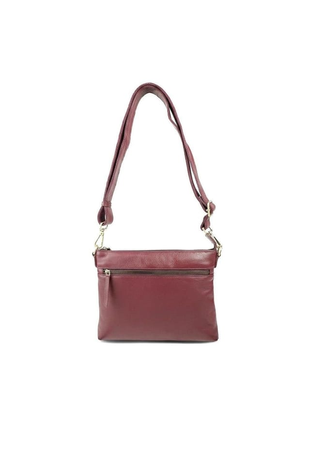 Jones Bootmaker Jones Bootmaker Women's Wynne Leather Crossbody Bag in Burgundy - 2