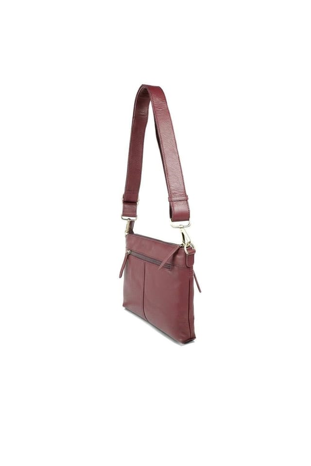 Jones Bootmaker Jones Bootmaker Women's Wynne Leather Crossbody Bag in Burgundy - 3