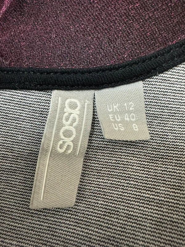 ASOS Asos pink sparkly dress. Size 12. KM8.