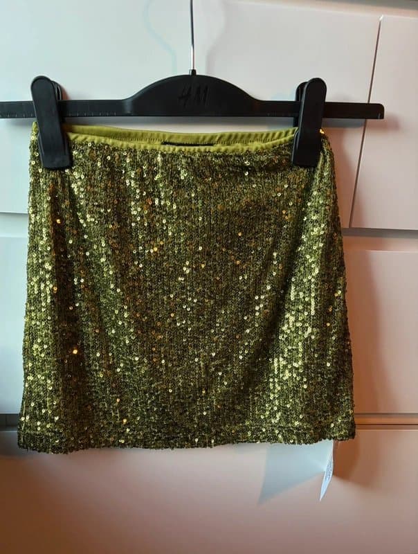 ASOS Design ASOS Green Sequin Mini Skirt