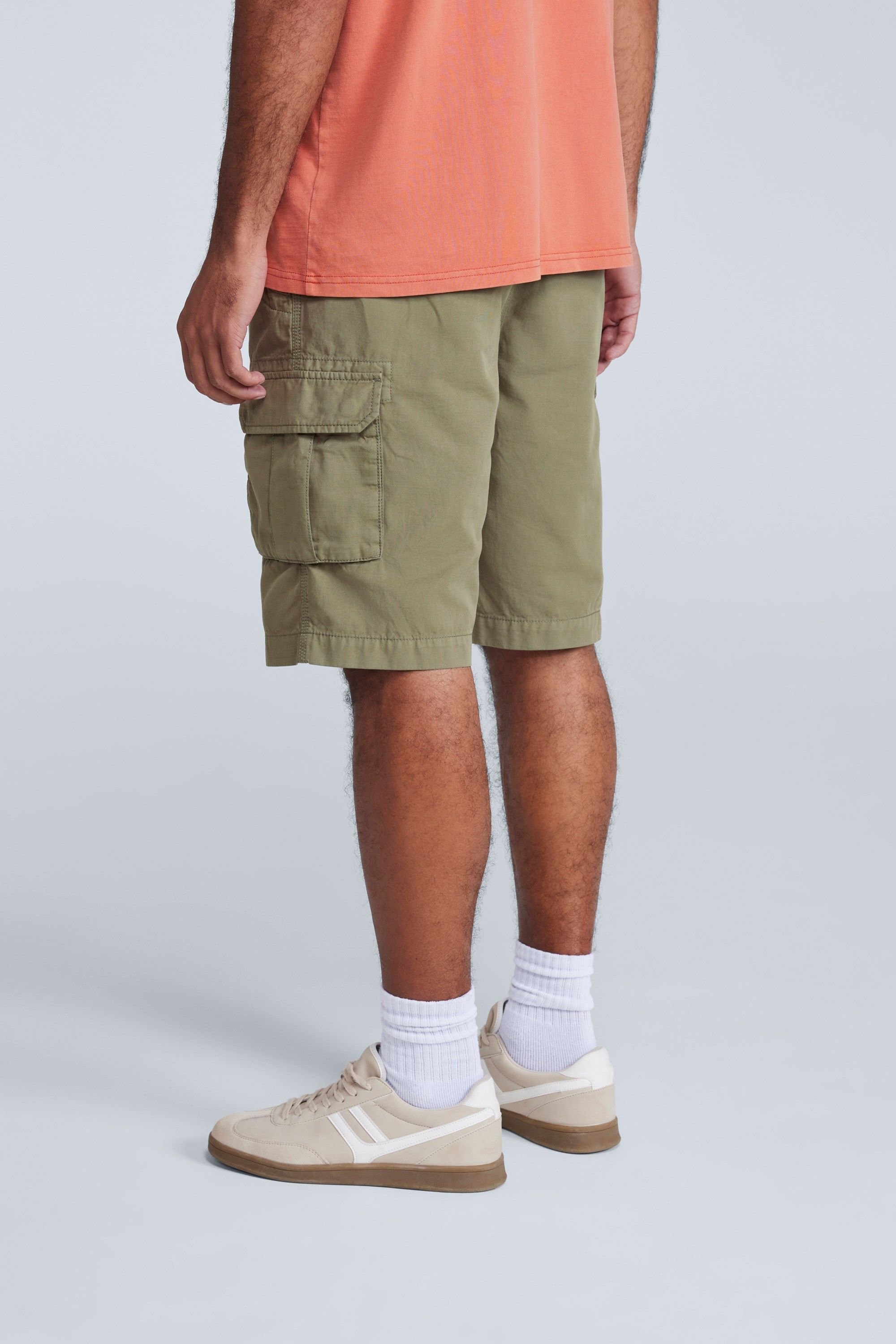 Animal Animal Men's Haze Cargo Shorts Casual Summer Hiking Cotton Short Pants in Khaki - 2