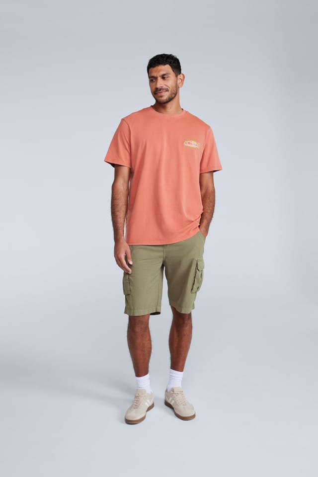 Animal Animal Men's Haze Cargo Shorts Casual Summer Hiking Cotton Short Pants in Khaki - 3