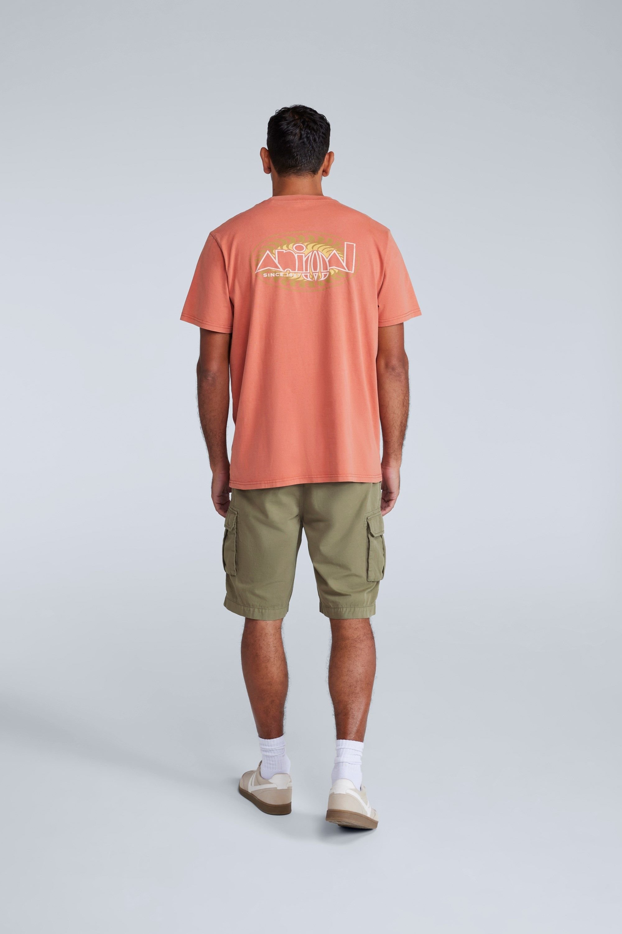 Animal Animal Men's Haze Cargo Shorts Casual Summer Hiking Cotton Short Pants in Khaki - 4